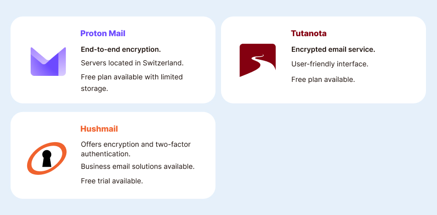 Secure Email Providers